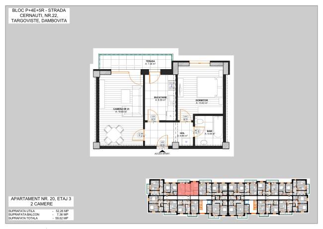 Apartament 2 camere Târgoviște (micro 2)