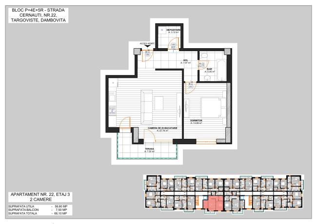 Apartament 2 camere Târgoviște (micro 2)