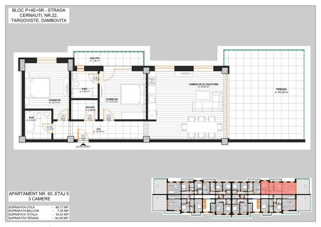 Apartament 3 camere Târgoviște (micro 2)