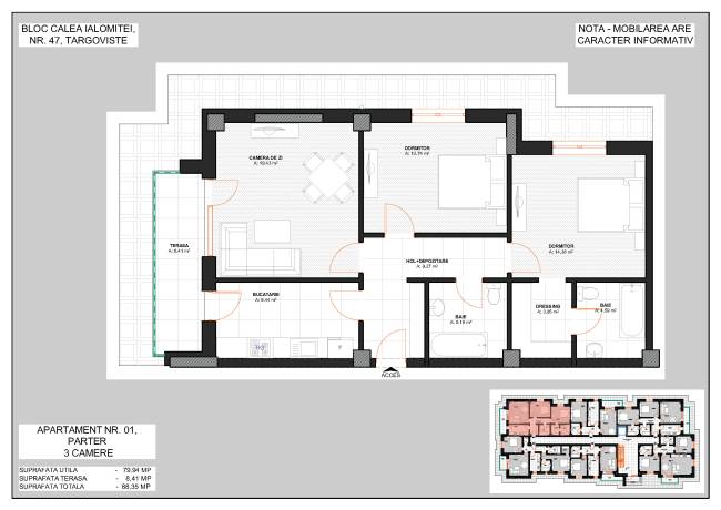 Apartamente Noi de la dezvoltator - Calea Ialomitei nr 47, Targoviste