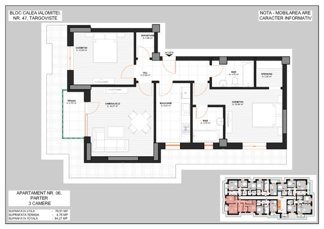 Apartamente Noi de la dezvoltator - Calea Ialomitei nr 47, Targoviste