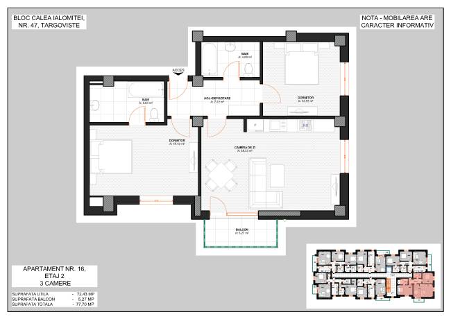 Apartamente Noi de la dezvoltator - Calea Ialomitei nr 47, Targoviste
